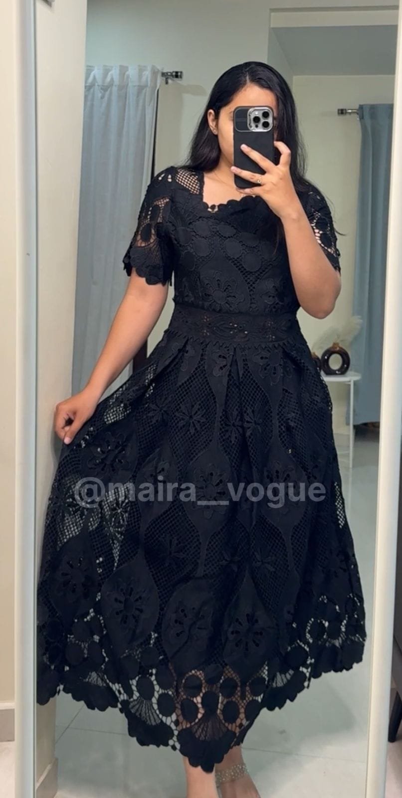 Celine Floral Lace Midi Dress image 2