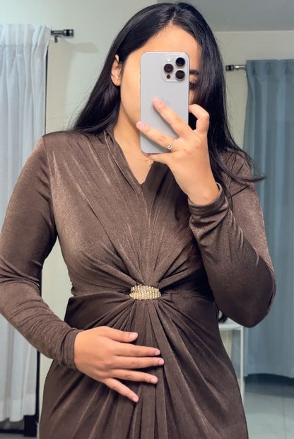 Suki Solid Twist Longline Dress image 1