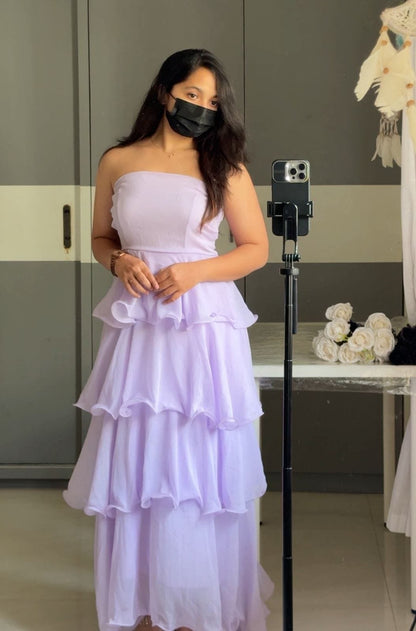 Sunshine Glow Strapless Ruffle Gown image 3