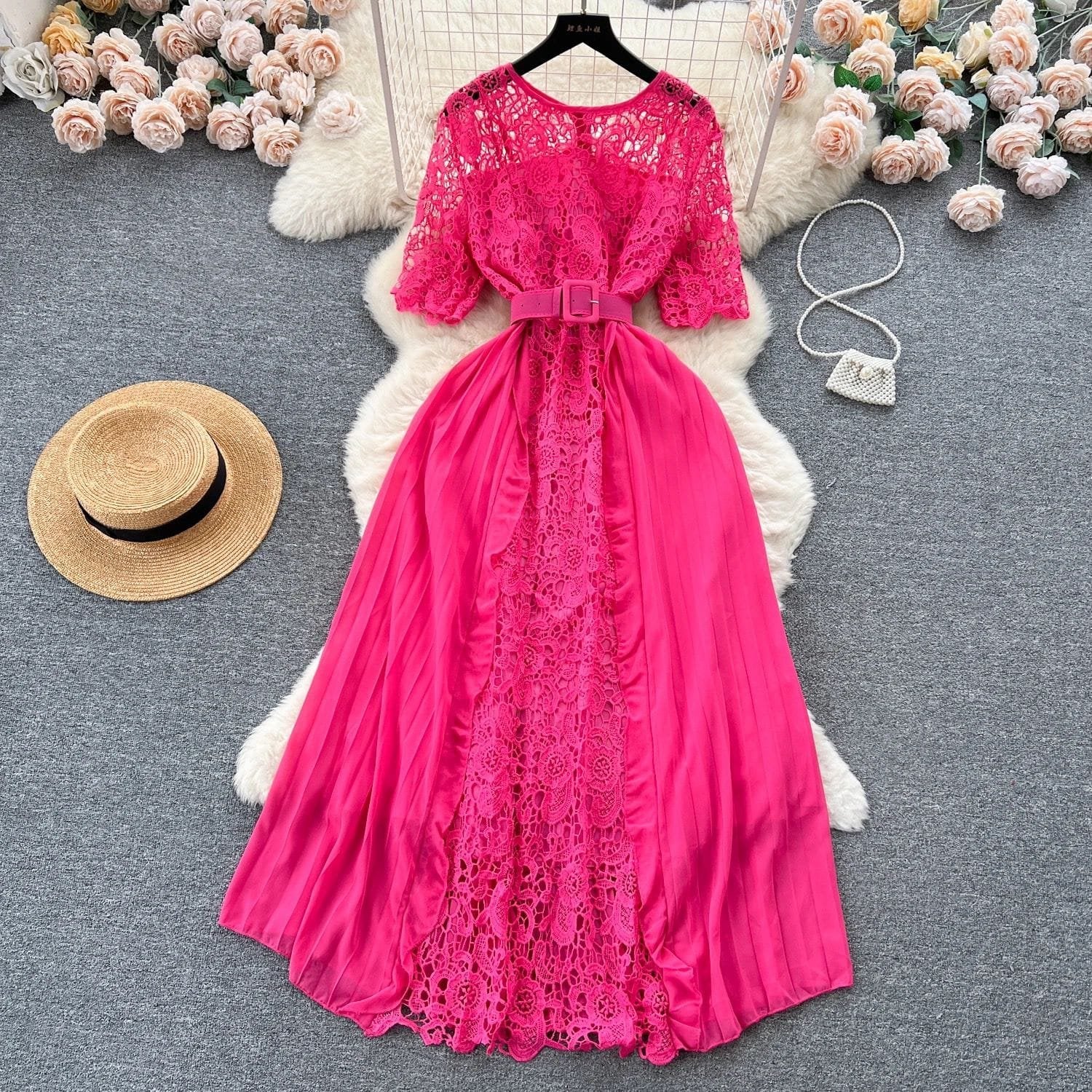 Cherrie Lace Frocks - Pink image