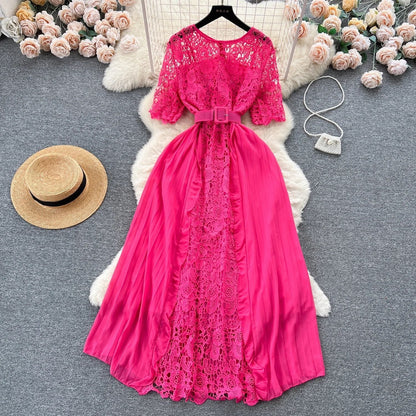 Cherrie Lace Frocks - Pink image