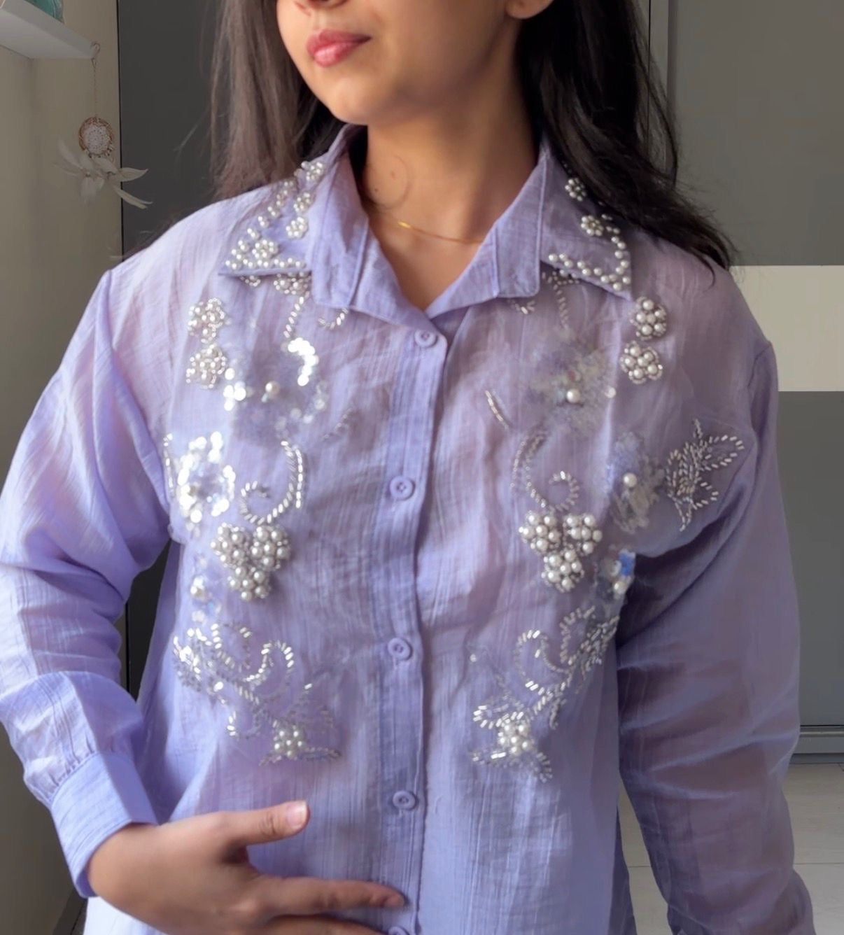 Sona Silk Handwork Shirts