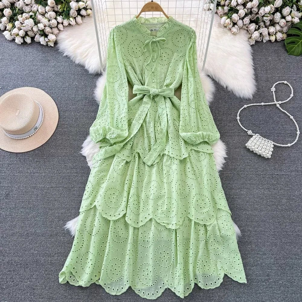 Coya Frill Dress - Green image