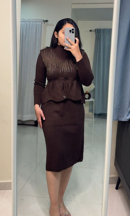 Eira Knit Set - Brown image