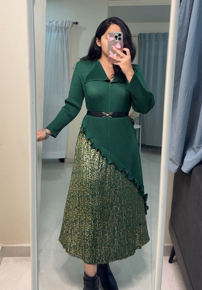 Truce Micro-Pleated Dress