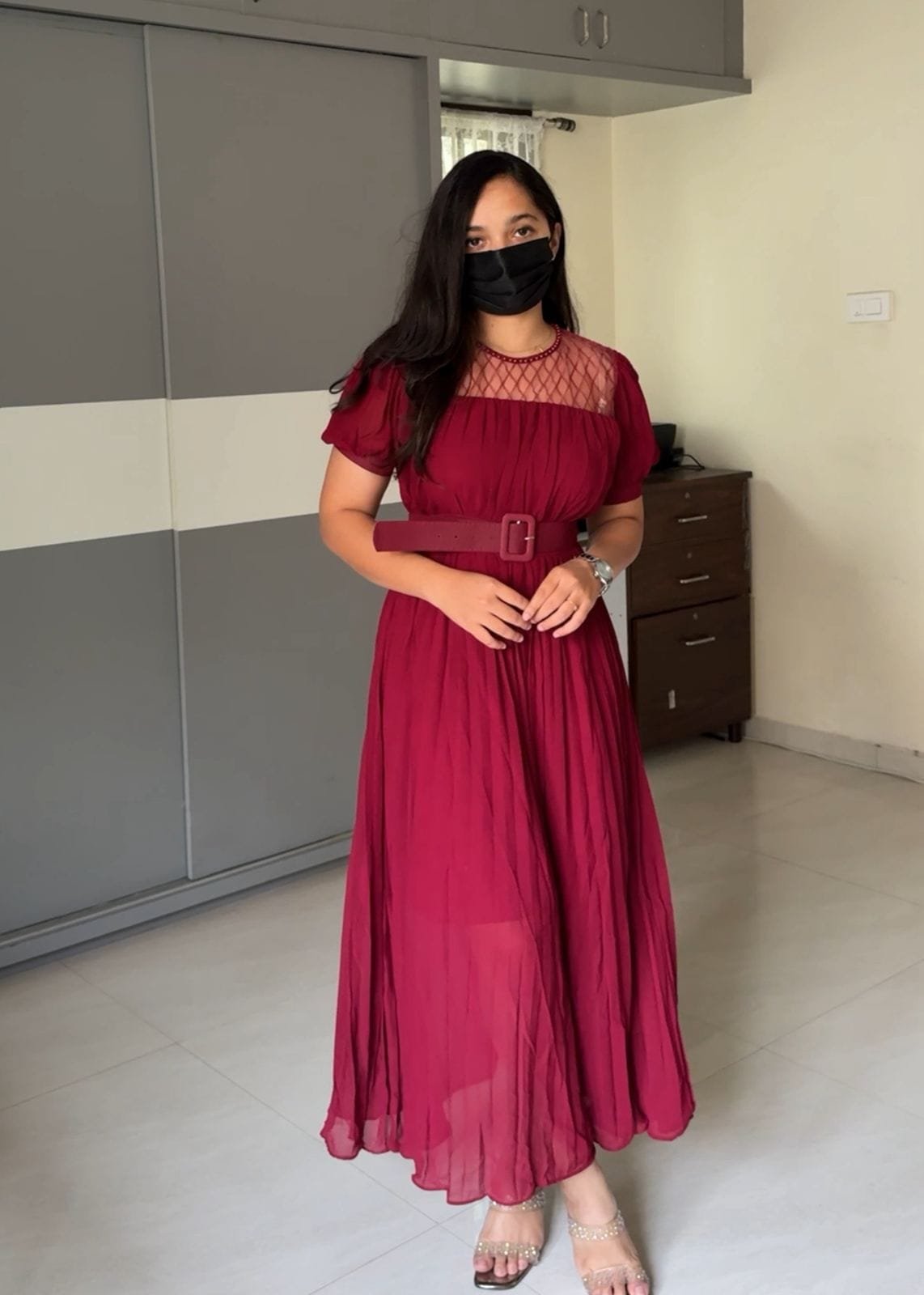 Rita Exclusive Pleated Georgette Dress image 2