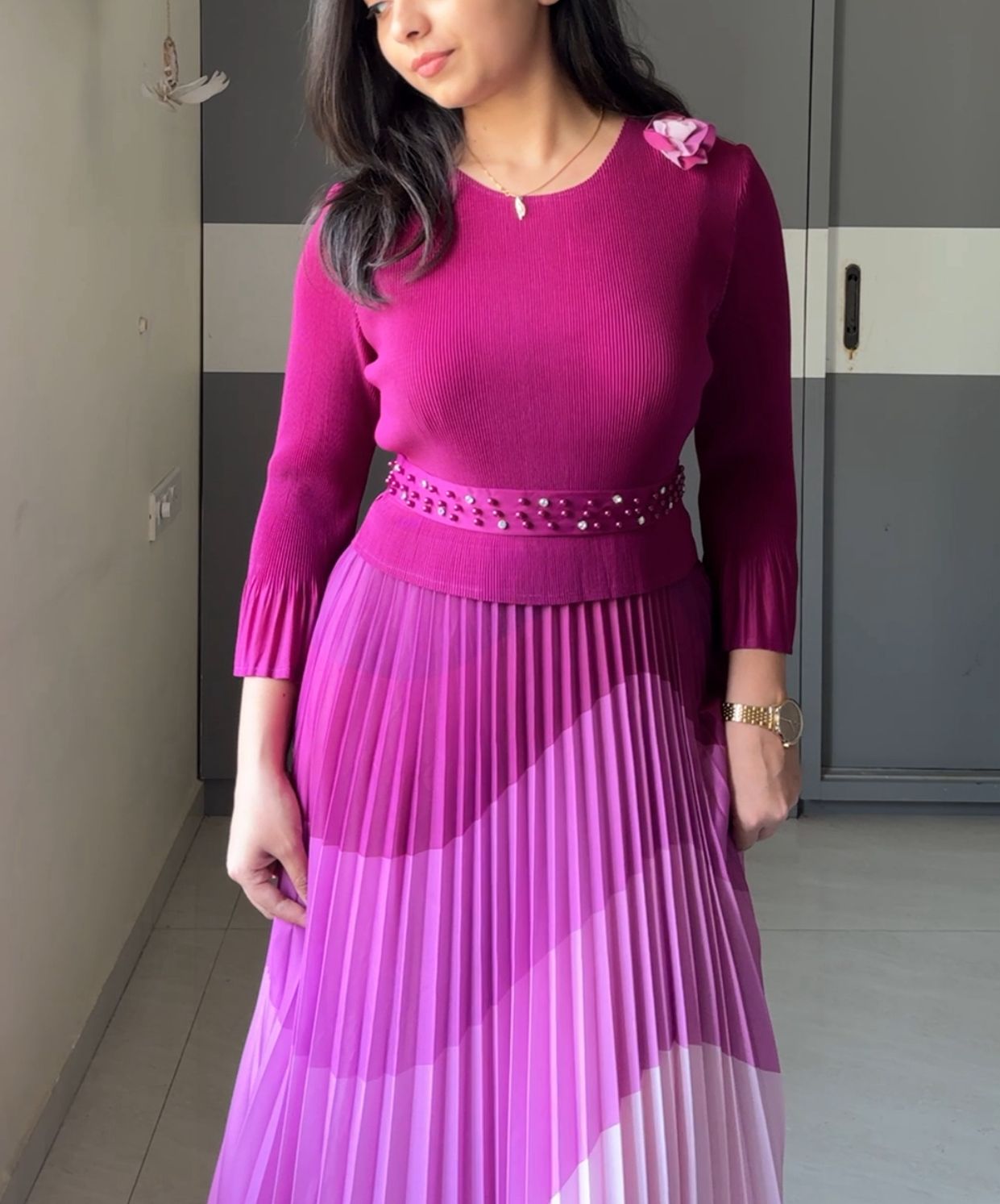 Crea Exclusive Pleated Dress