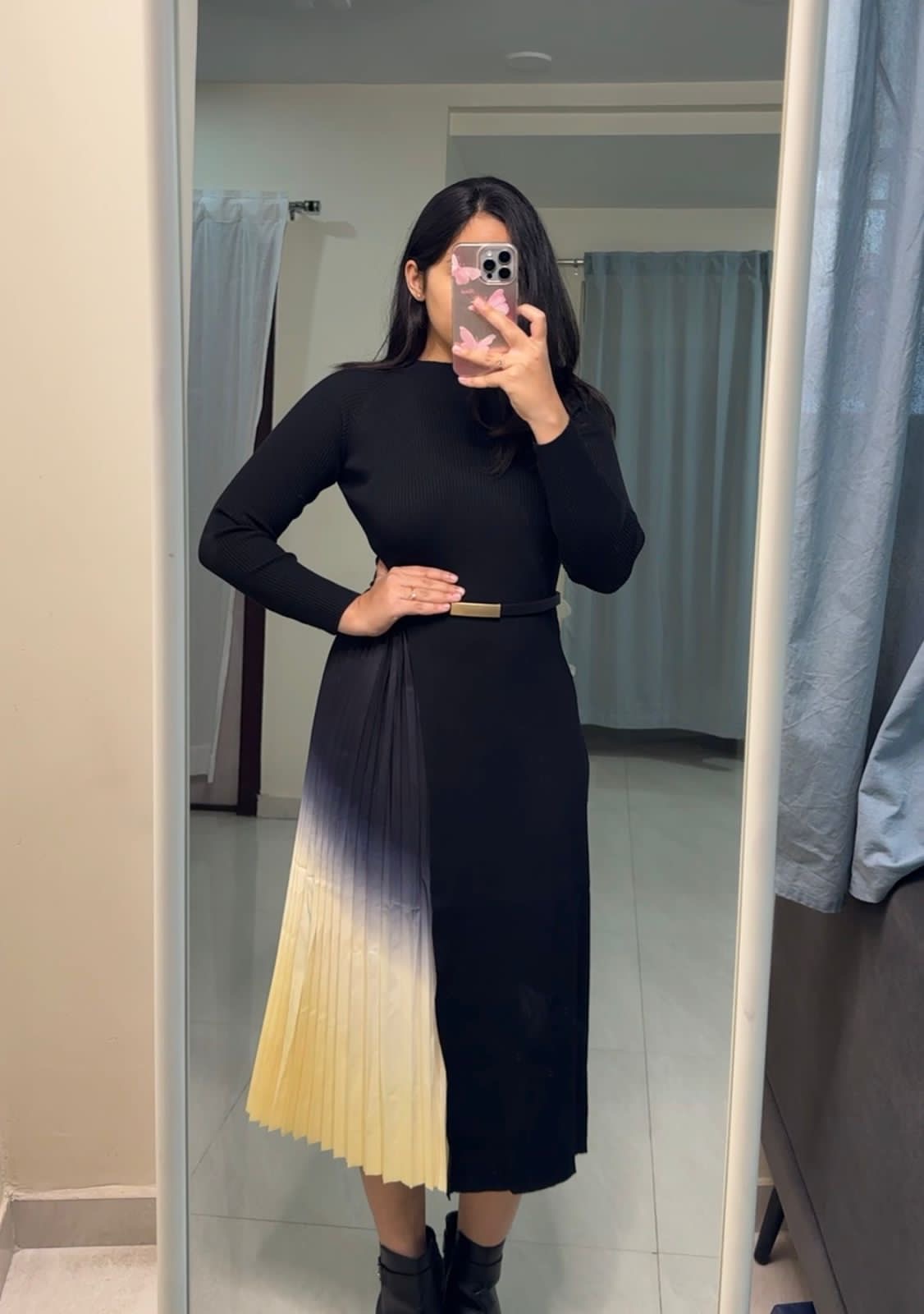 Elizabeth Exclusive Pleated Dress