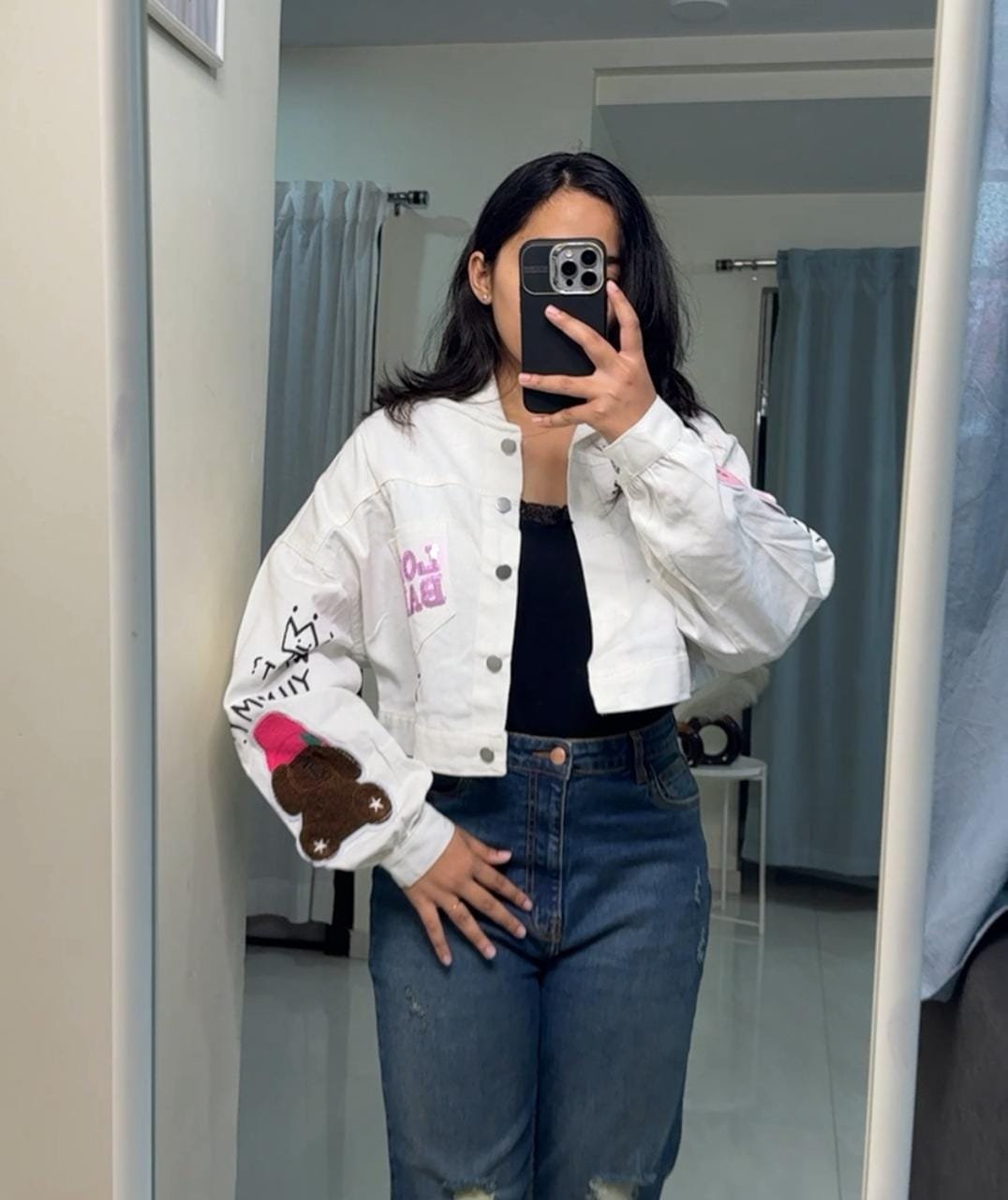 Daisy Patchwork Denim Jacket image 0
