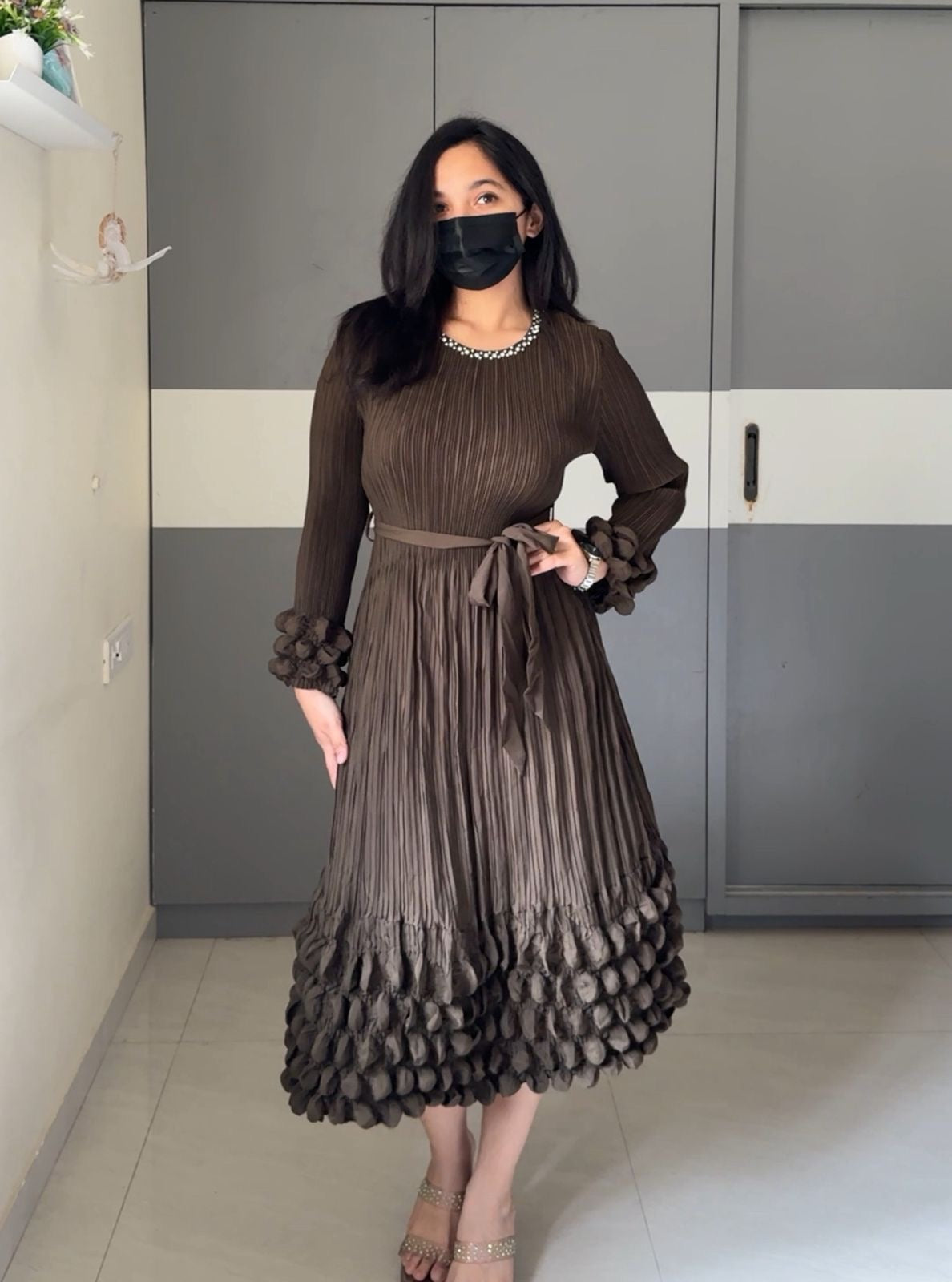 Robe Exclusive Pleated Dress