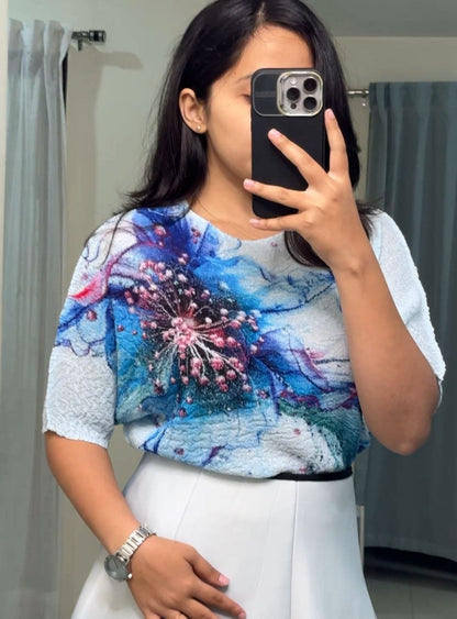 Rize Graphic Printed T-Shirts - Light Blue image