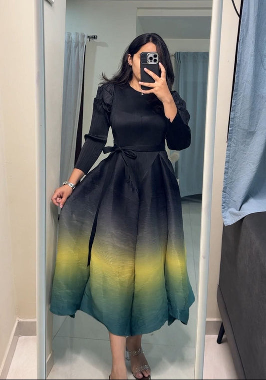 Jada Pleated Gradient Dress image 0
