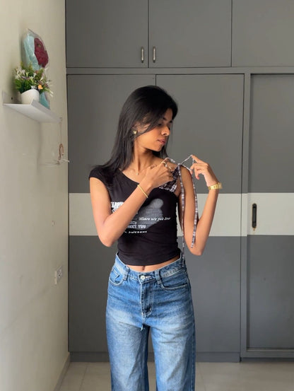 Gean One Shoulder Crop Top