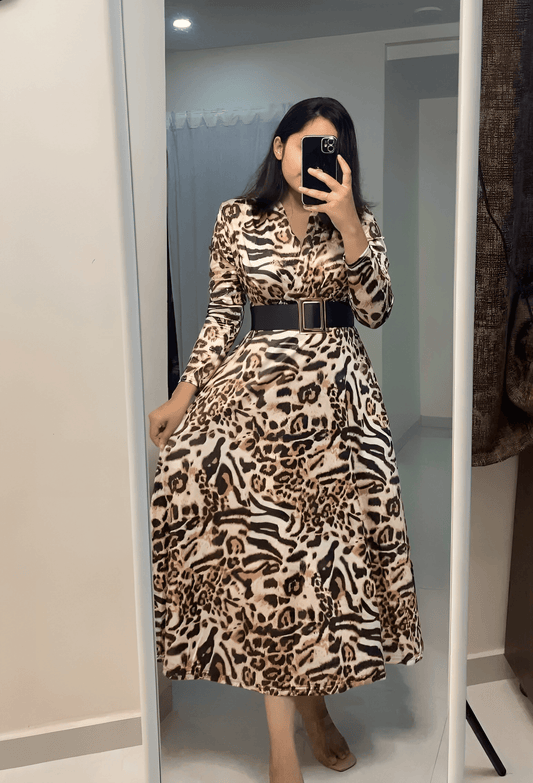 Naira Animal Print Dress image 0