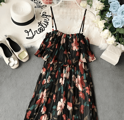 Floral Pleated Romper image 1
