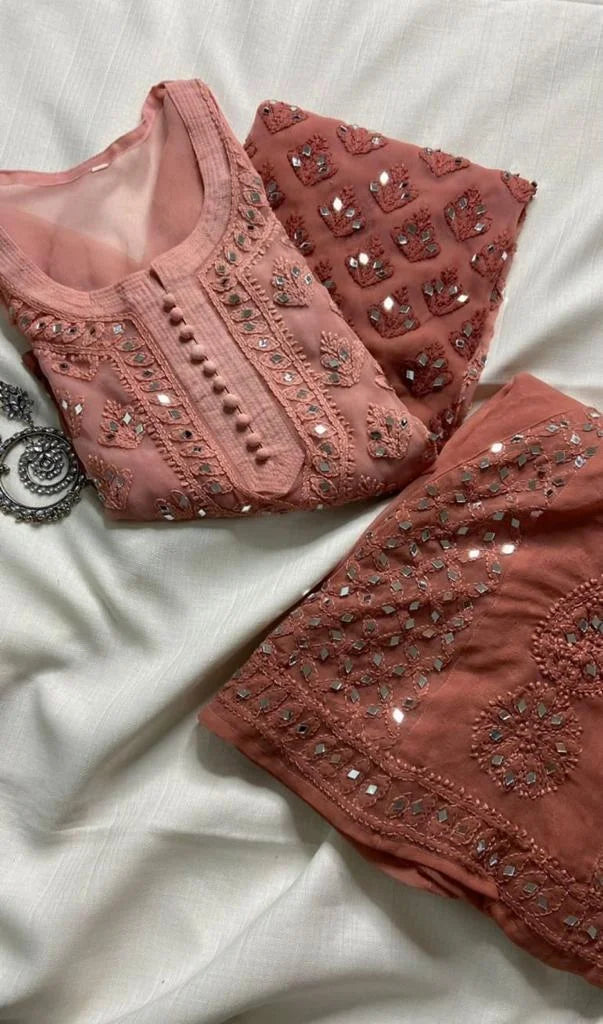 Anika Chikankari Ombre Sets image 0