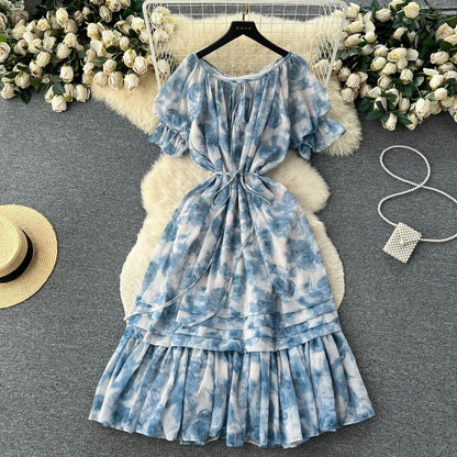 Rory Midi Dress - Light Blue image