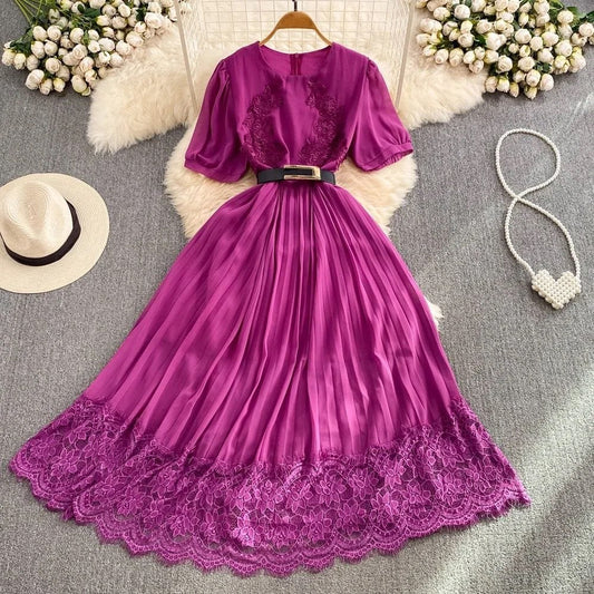 Katie Lace Pleated Dress image 0