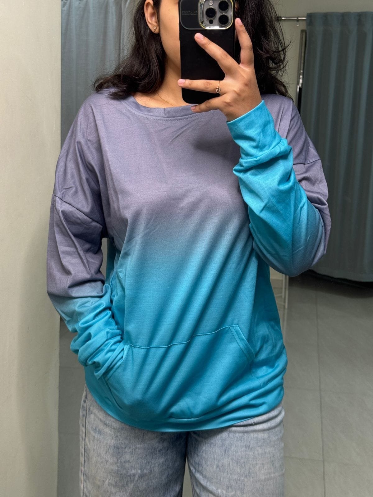 Dual Toned Sweatshirts - Blue image