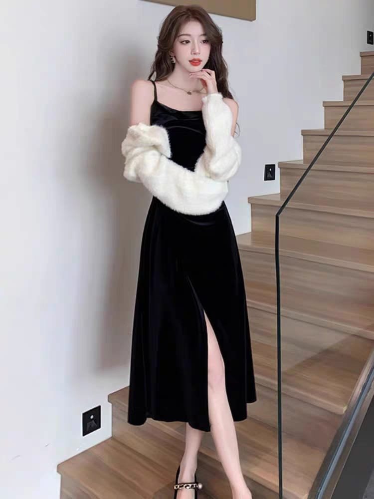 Cosmo velvet dress image 1