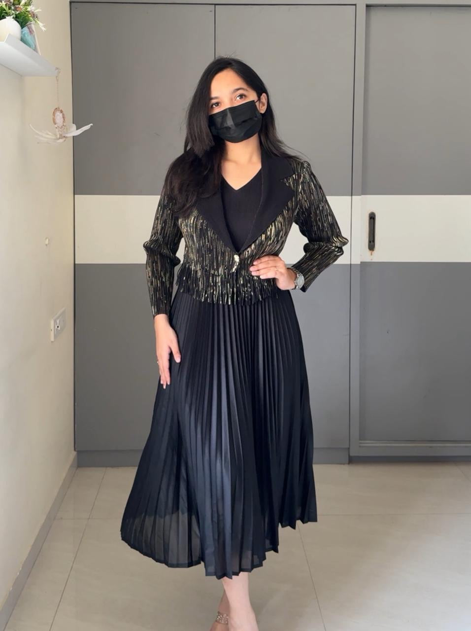 Tux Exclusive Pleated Dress