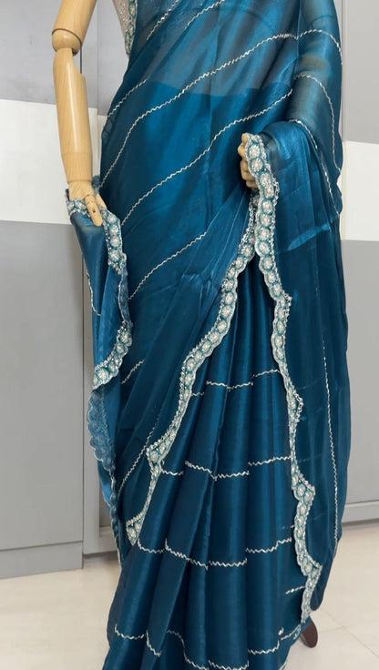 Premium Jimmy Choo Stonework Sarees image 2