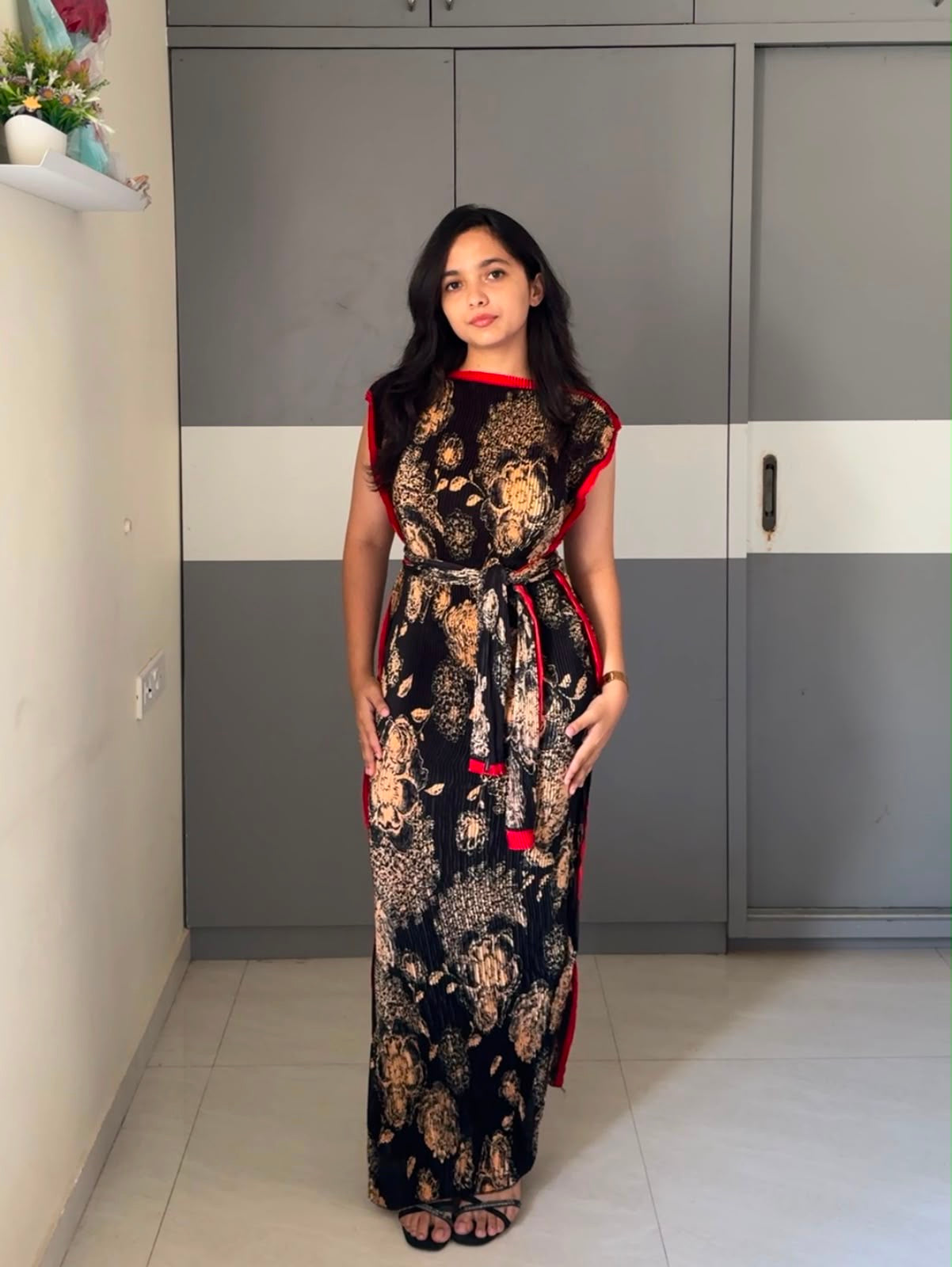 Hima Tie Up Maxi Dress
