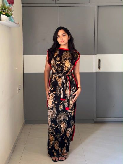 Hima Tie Up Maxi Dress