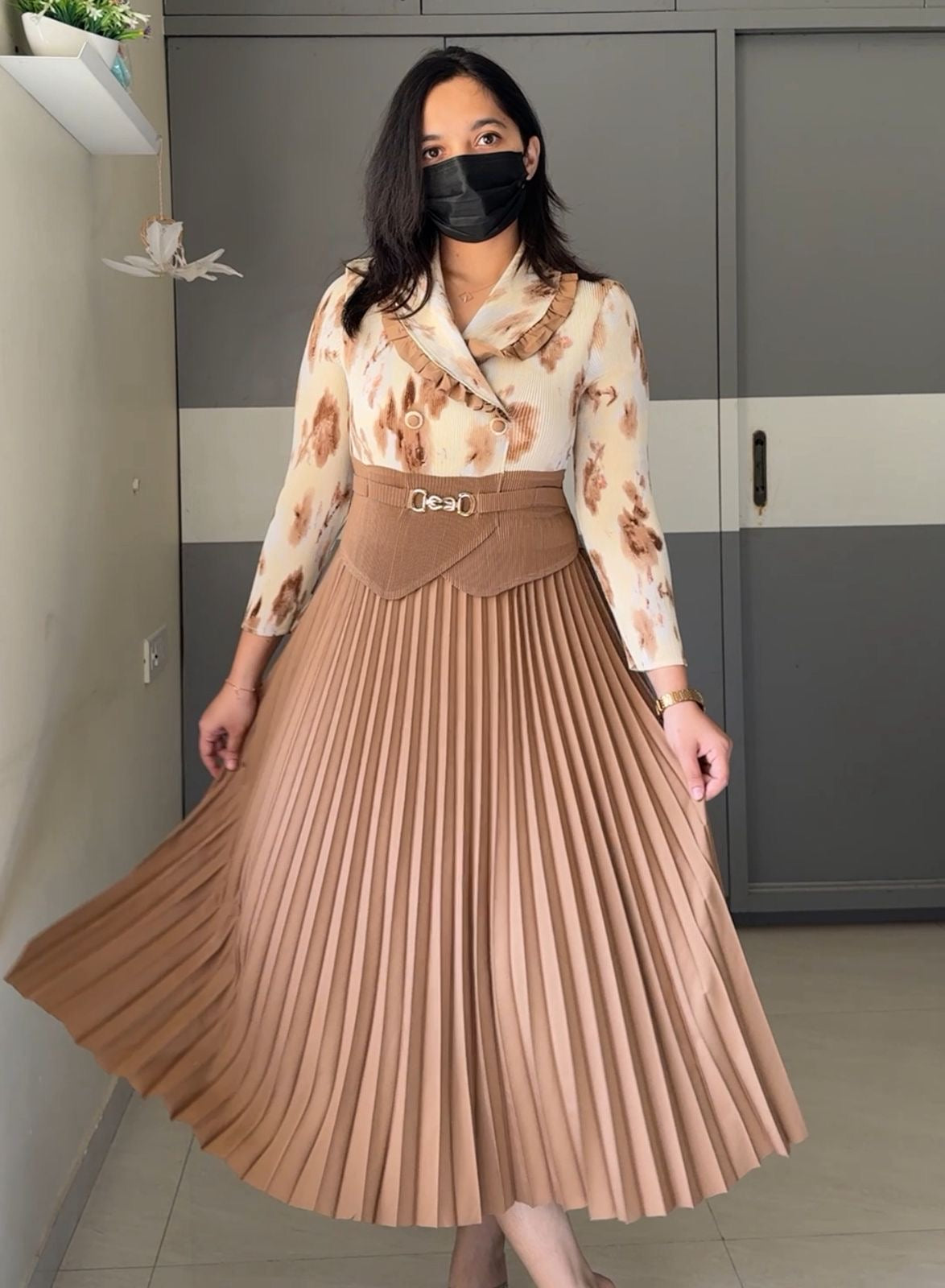 Isha Exclusive Pleated Dress