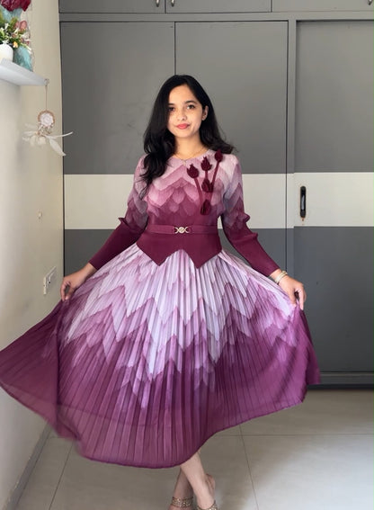 Ramel Floral Pleated Dress