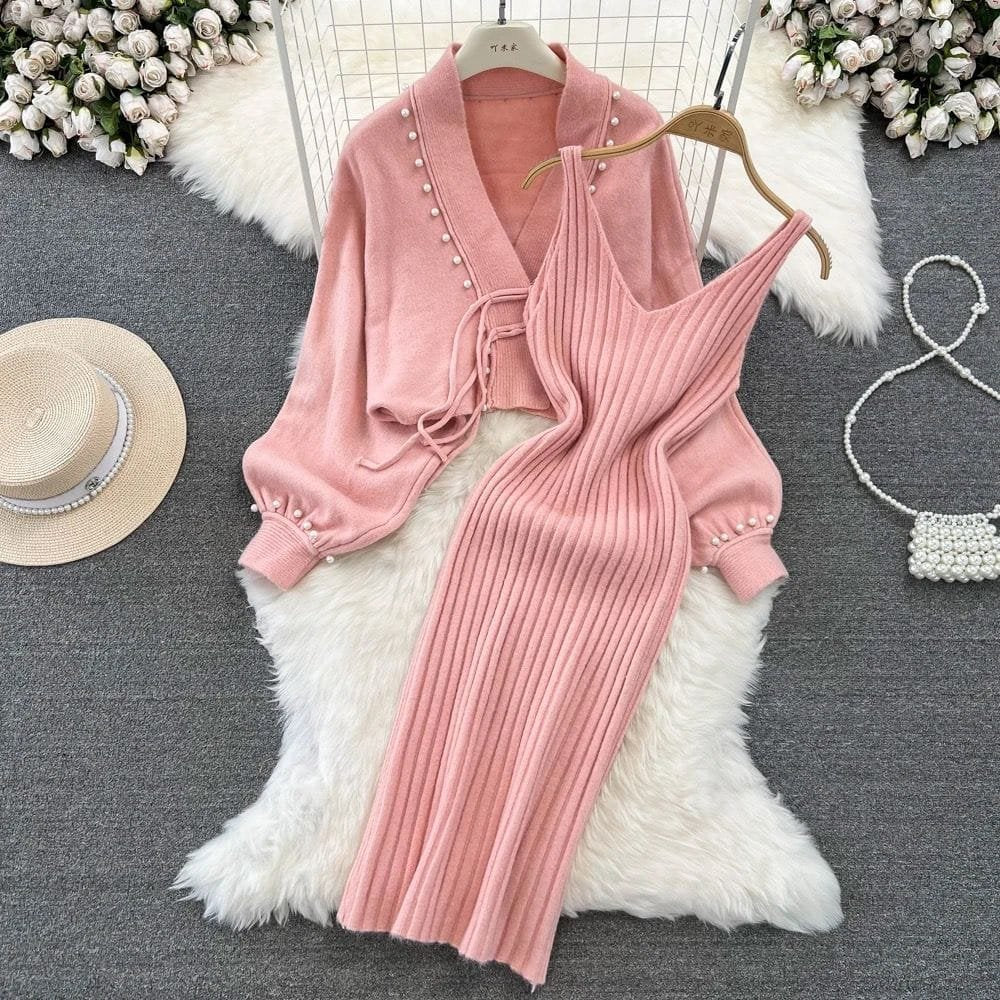 Zaira Knitted Co-Ords - Pink image