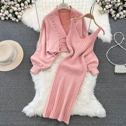 Zaira Knitted Co-Ords - Pink image