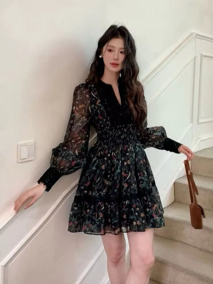 Floss Floral Printed Short Dress image 3