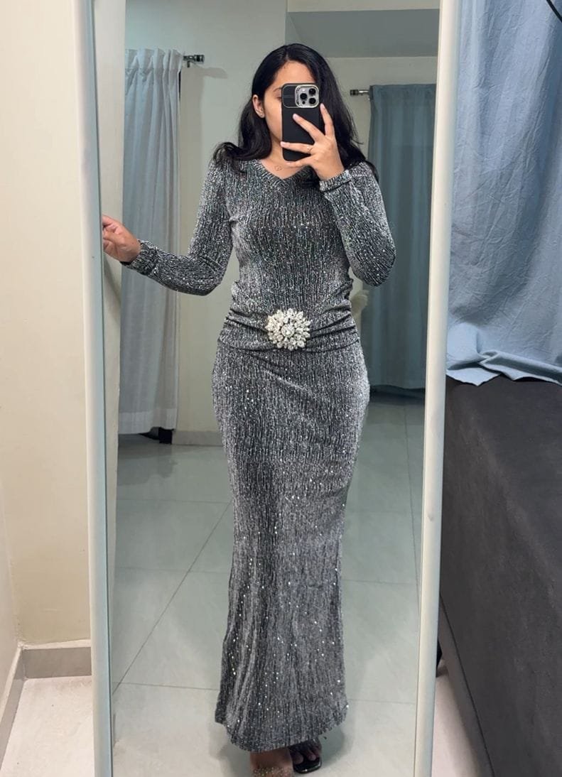 Seren Shimmer Bodycon - Gray image