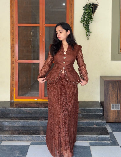 Plum Exclusive Pleated Co-Ords