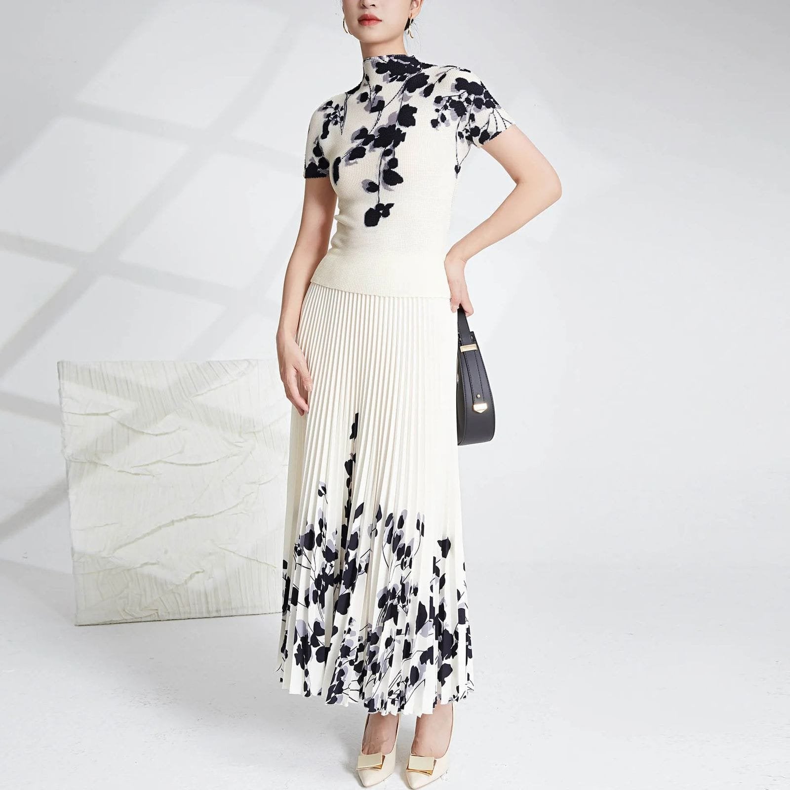 Robin Exclusive Pleated Co-Ords(3) - Black image