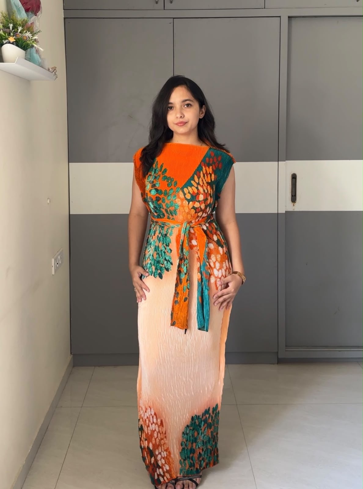Hima Tie Up Maxi Dress