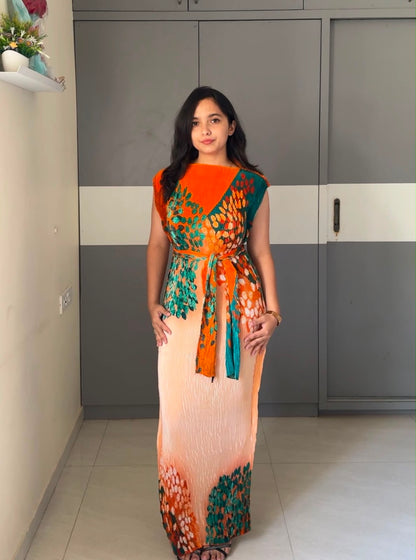 Hima Tie Up Maxi Dress