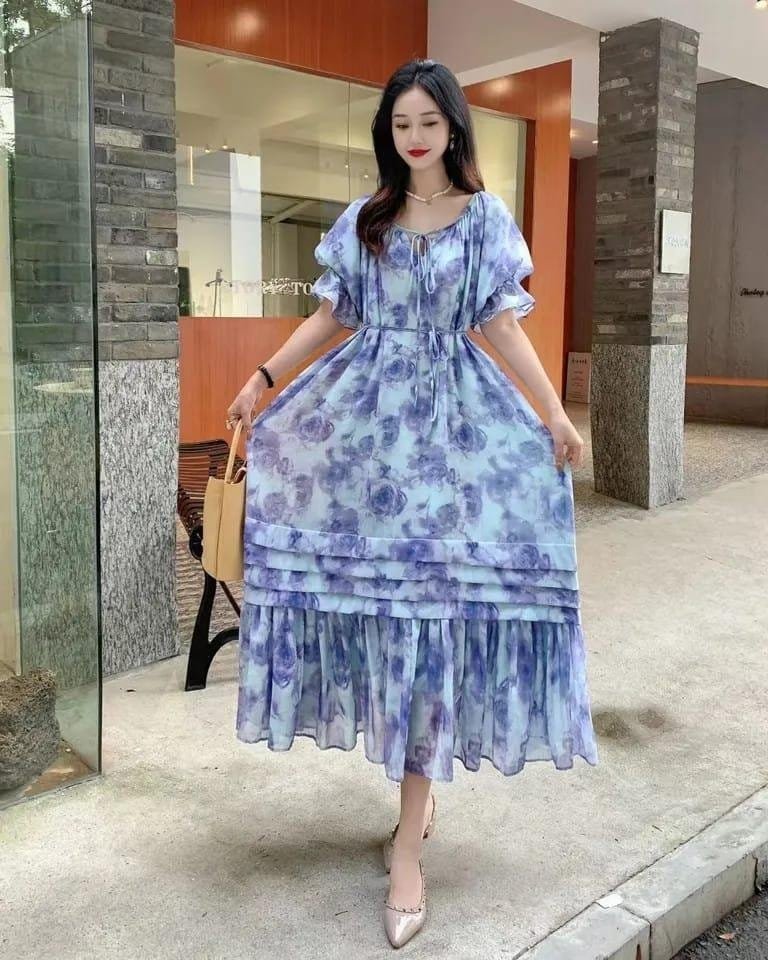 Rory Midi Dress - Blue image