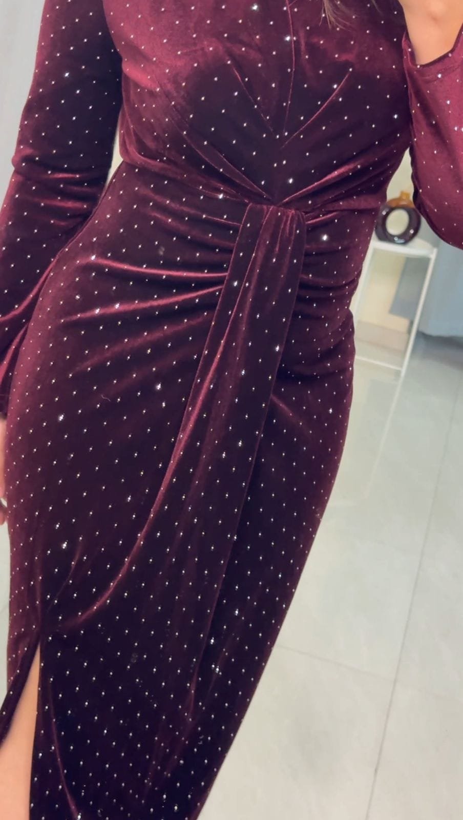 Poe Velvet Bodycon Dress image 4