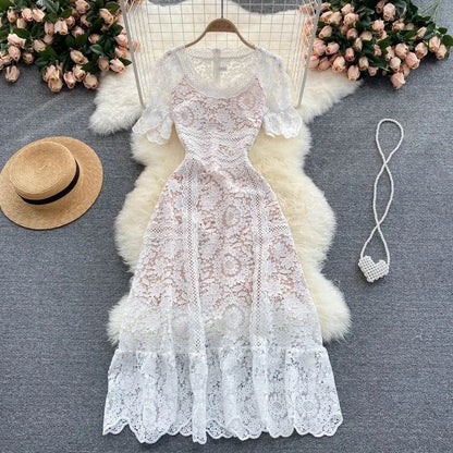 Helen Lace Frocks - White image