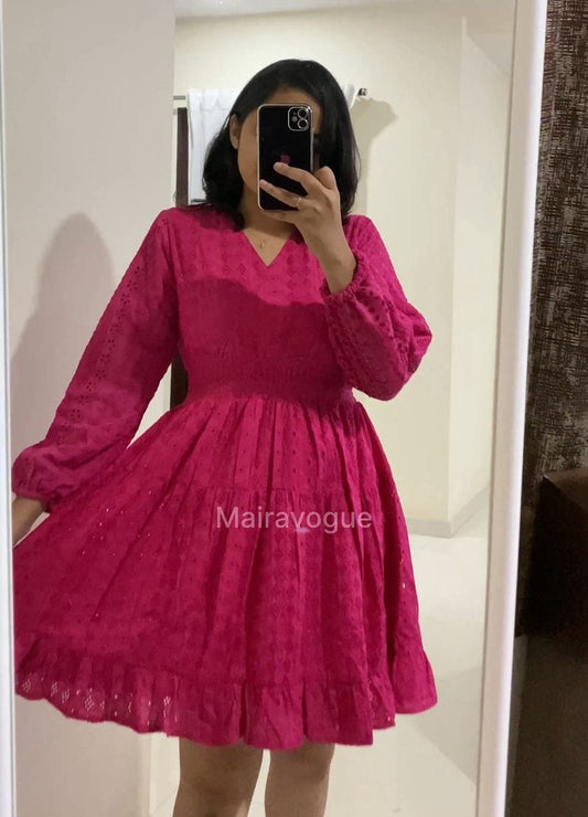 Cotton Cutwork Midi Dress image 0