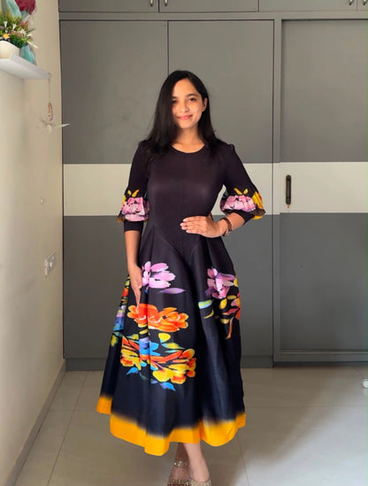 Anaya Printed Pleated Dress