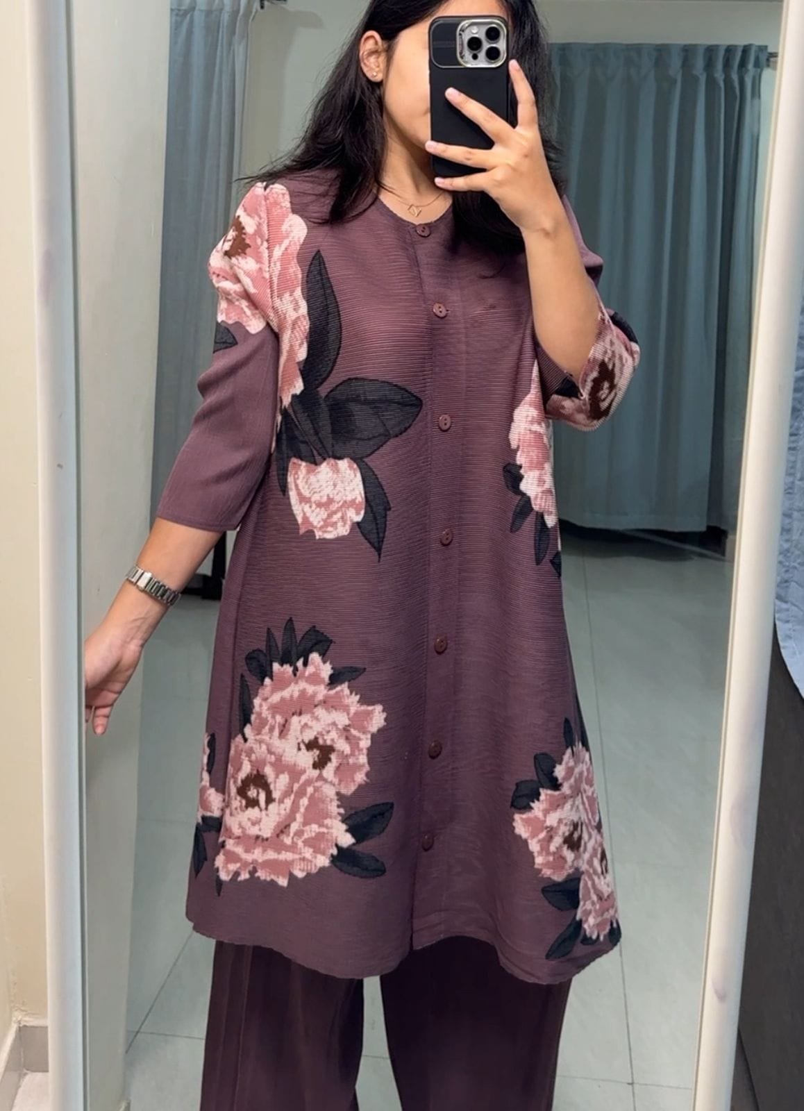 Dima Floral Printed Pleated Co-Ords image 4