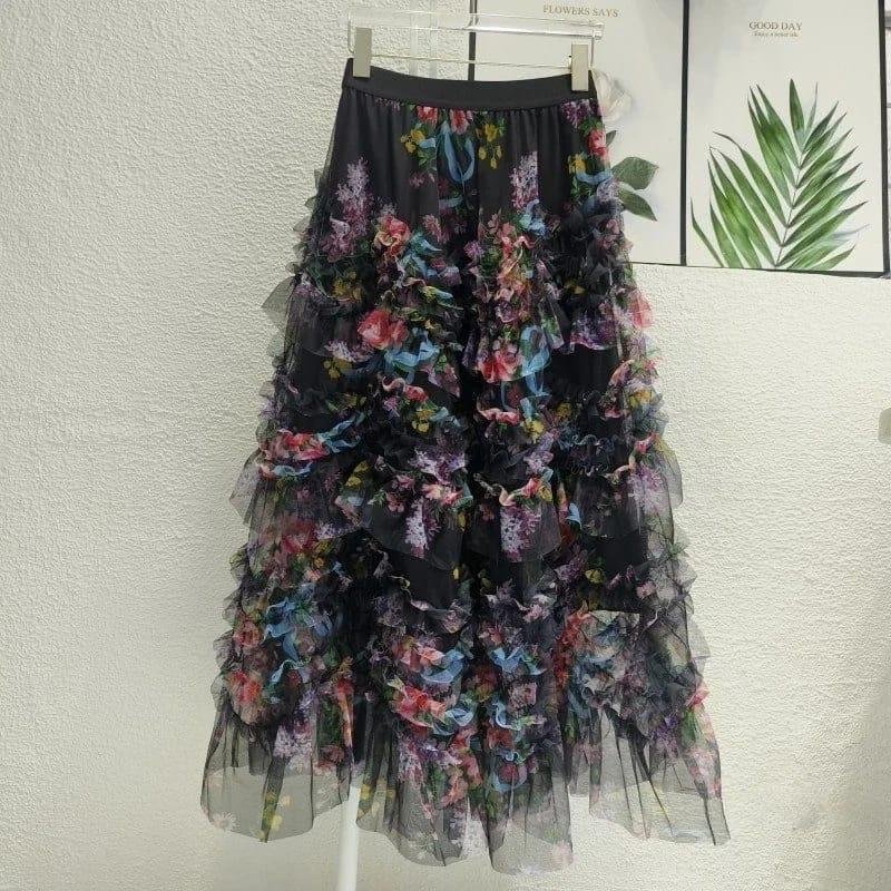 Delphine Frill Skirts - Black image