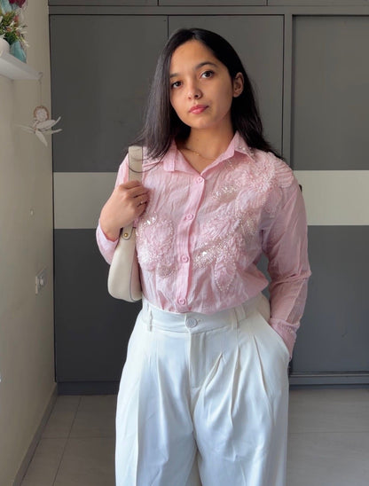 Sona Silk Handwork Shirts