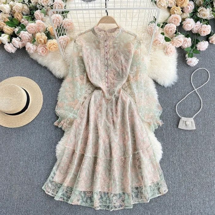 Leonia Lace Embroidered Dress image 0