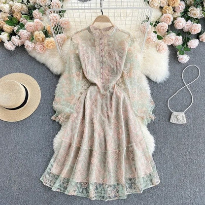 Leonia Lace Embroidered Dress image 0