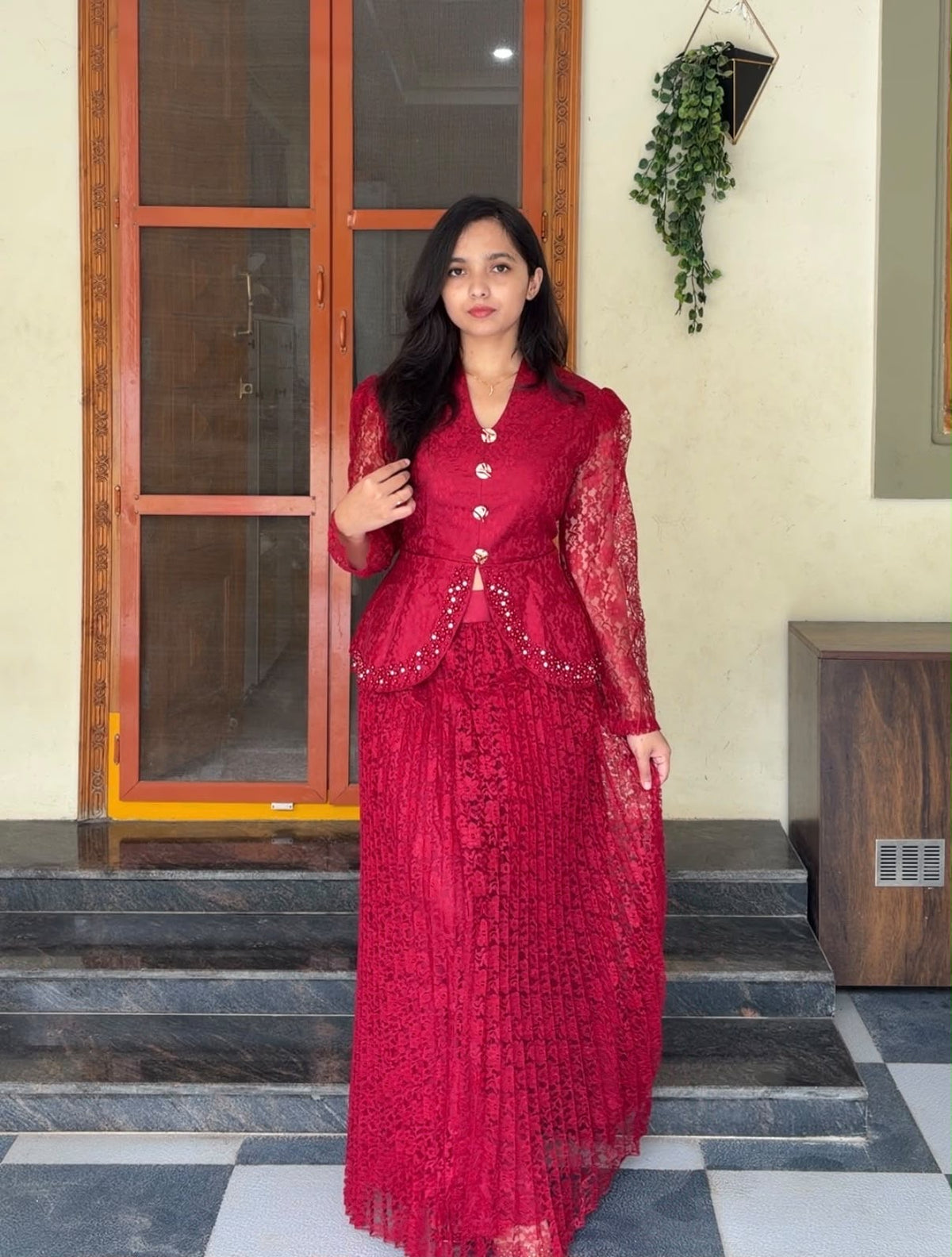 Plum Exclusive Pleated Co-Ords