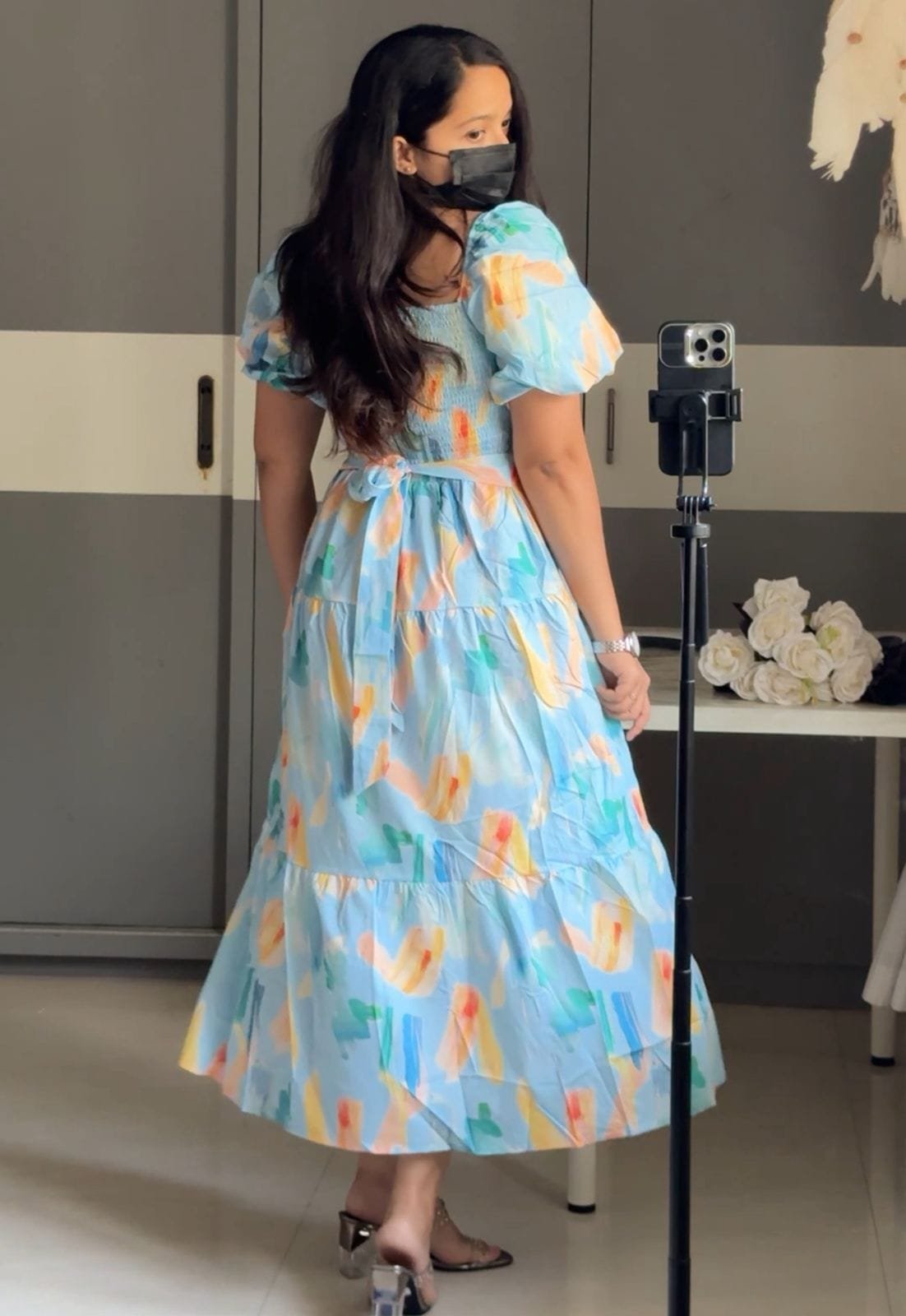 Elf Abstract Print Dress image 1